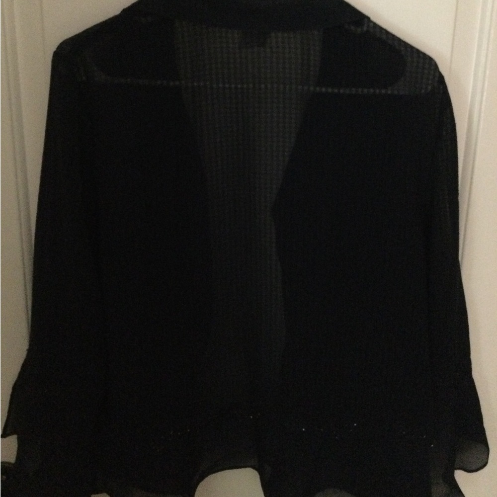 Pretty see-through shrug.